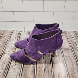 Bella Vita Kirby Womens Size 9.5 Purple Suede Booties Ankle Boots
